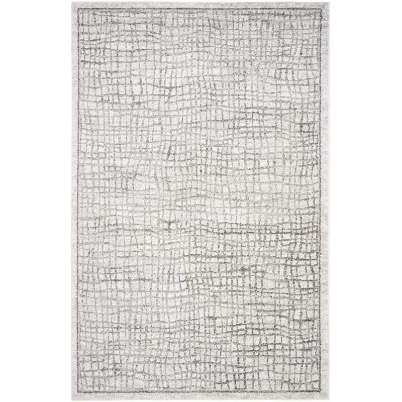 Safavieh Adirondack 6' X 9' Power Loomed Rug in Silver and Ivory