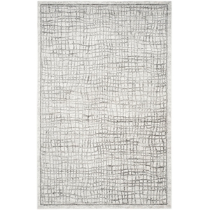 Safavieh Adirondack 6' X 9' Power Loomed Rug in Silver and Ivory