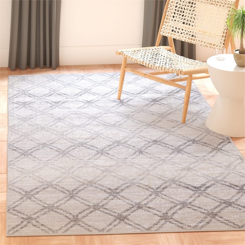 Safavieh Adirondack 4' X 6' Power Loomed Rug in Silver and Charcoal