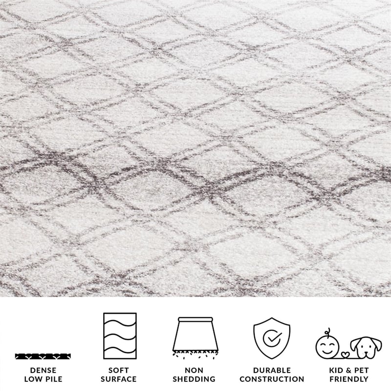 Safavieh Adirondack 8' X 10' Power Loomed Rug in Silver and Charcoal