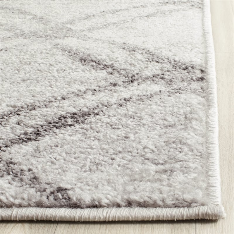 Safavieh Adirondack 9' X 12' Power Loomed Rug in Silver and Charcoal