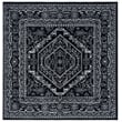 Safavieh Adirondack 4' Square Power Loomed Rug in Red and Black