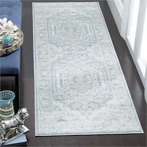 Safavieh Adirondack 2'6&quot X 8' Power Loomed Rug in Slate and Ivory