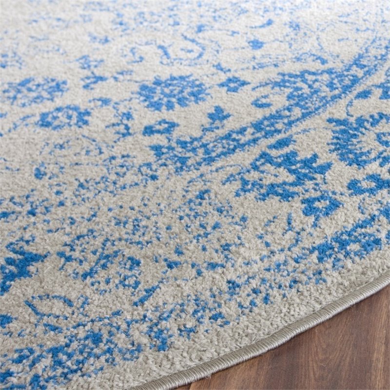 Safavieh Adirondack 10' Round Power Loomed Rug in Gray and Blue
