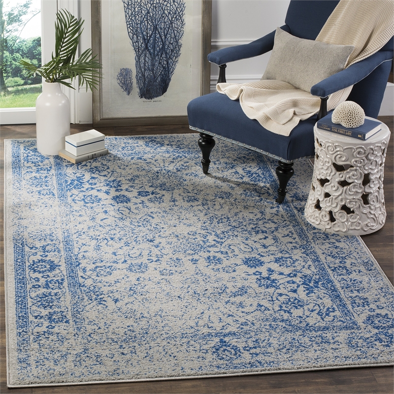Safavieh Adirondack 3' X 5' Power Loomed Rug in Gray and Blue