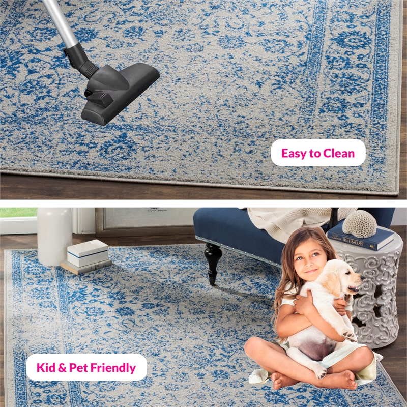 Safavieh Adirondack 3' X 5' Power Loomed Rug in Gray and Blue