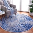 Safavieh Adirondack 4' Round Power Loomed Rug in Gray and Blue