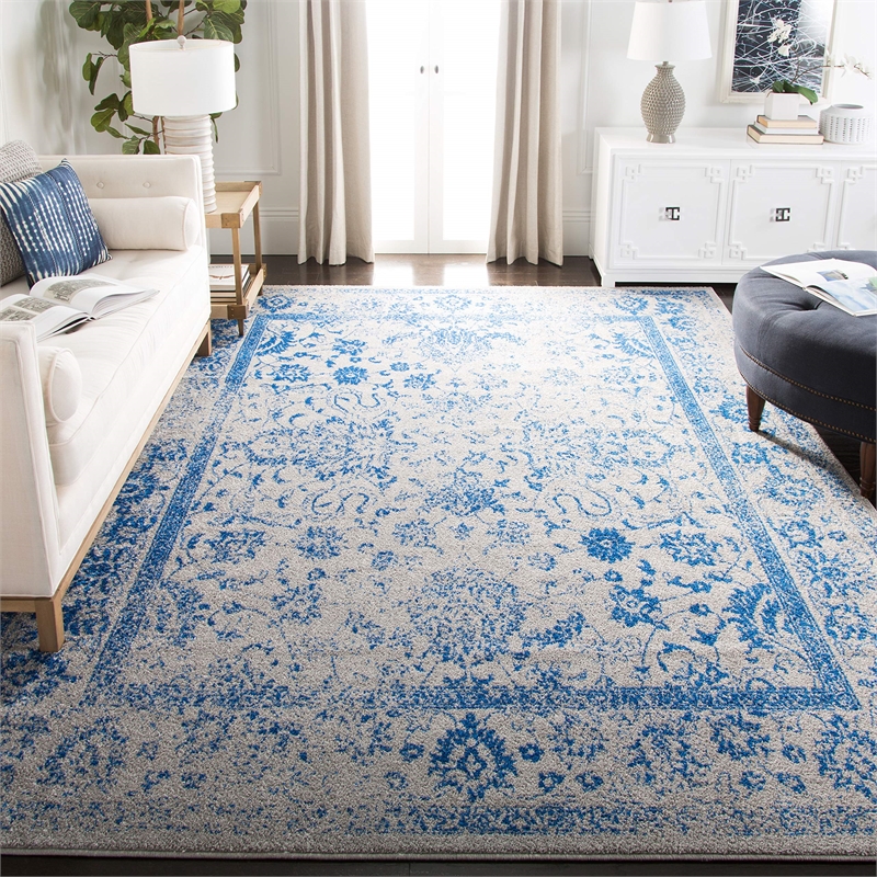 Safavieh Adirondack 6' Square Power Loomed Rug in Gray and Blue