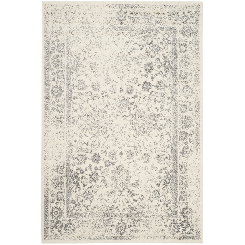 Safavieh Adirondack 6' X 9' Power Loomed Rug in Ivory and Silver