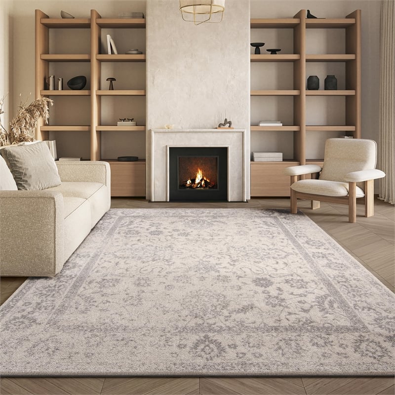 Safavieh Adirondack 8' X 10' Power Loomed Rug in Ivory and Silver