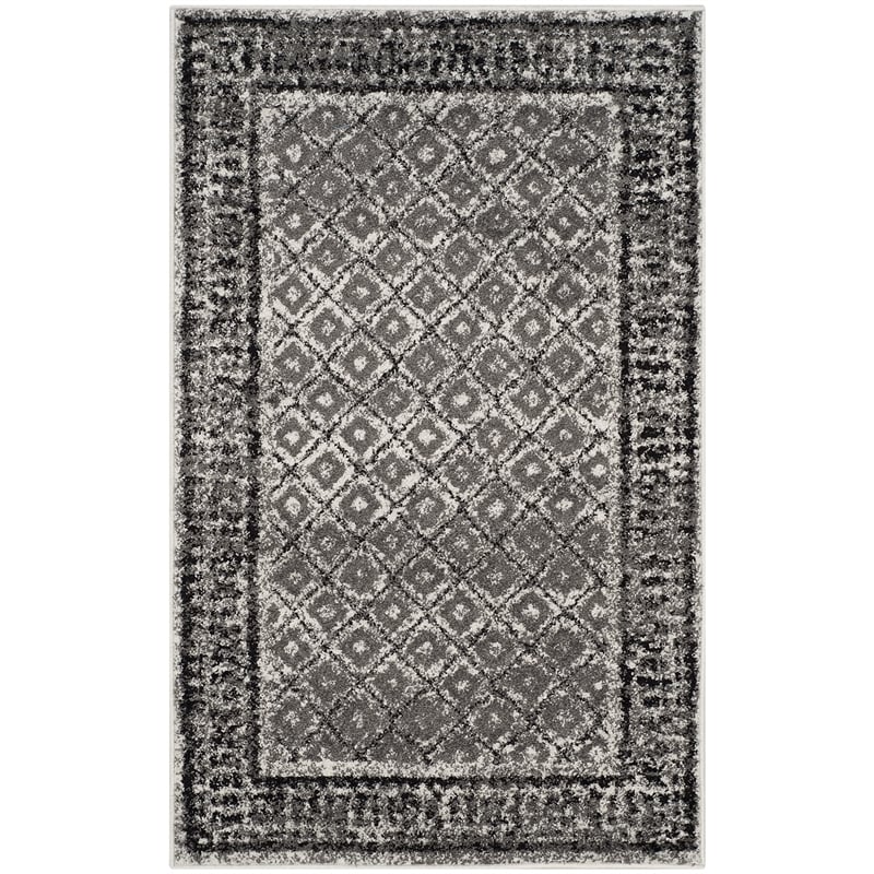Safavieh Adirondack 3' X 5' Power Loomed Rug in Ivory and Silver