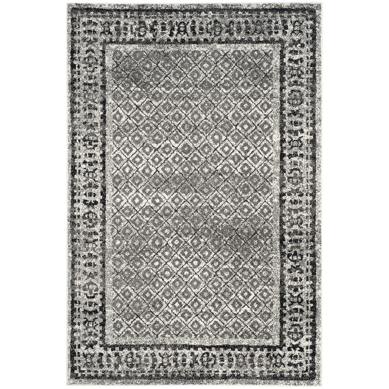 Safavieh Adirondack 4' X 6' Power Loomed Rug in Ivory and Silver
