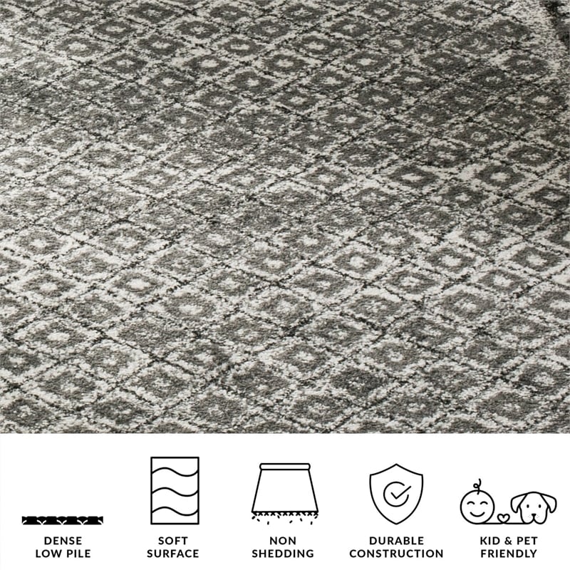 Safavieh Adirondack 6' X 9' Power Loomed Rug in Ivory and Silver