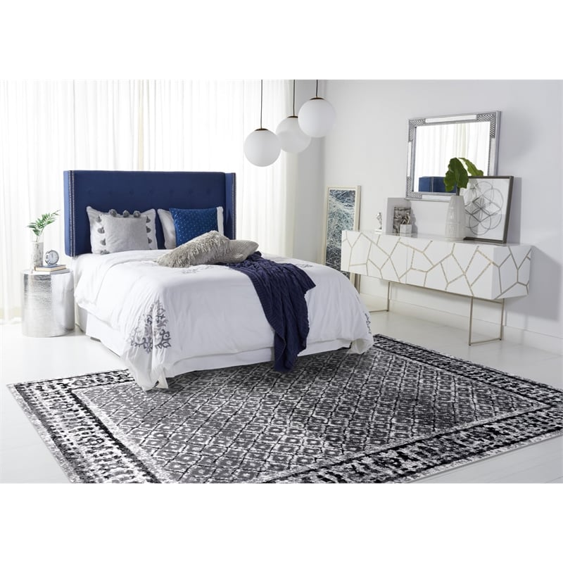 Safavieh Adirondack 6' X 9' Power Loomed Rug in Ivory and Silver