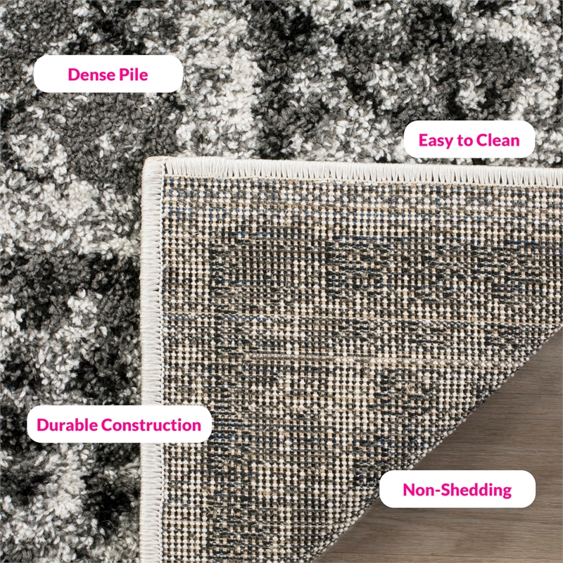 Safavieh Adirondack 9' X 12' Power Loomed Rug in Ivory and Silver