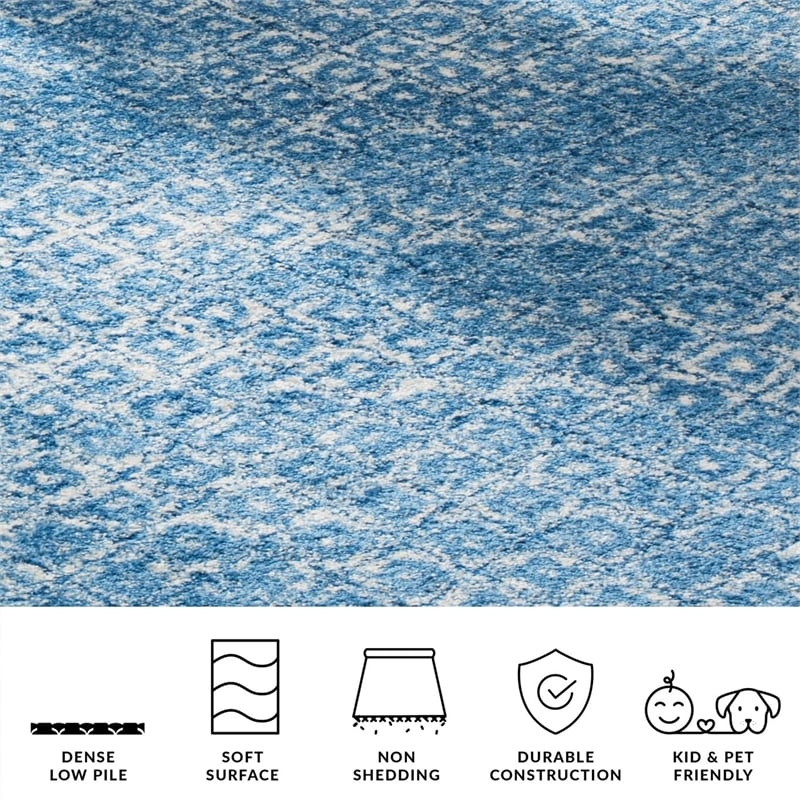 Safavieh Adirondack 3' X 5' Power Loomed Rug in Silver and Blue