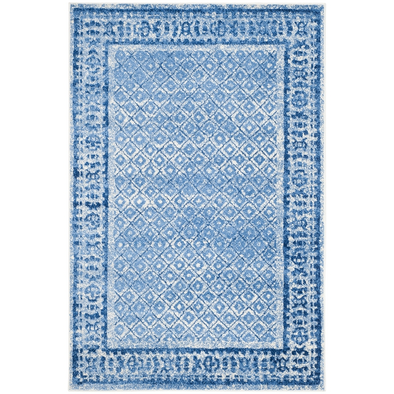 Safavieh Adirondack 4' X 6' Power Loomed Rug in Silver and Blue