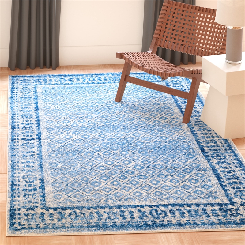 Safavieh Adirondack 4' X 6' Power Loomed Rug in Silver and Blue
