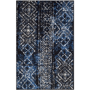 Safavieh Adirondack 2'6&quot X 4' Power Loomed Rug in Silver and Black