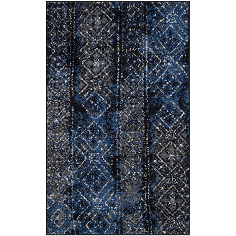 Safavieh Adirondack 3' X 5' Power Loomed Rug in Silver and Black