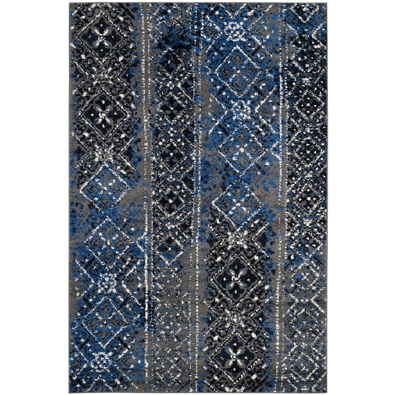 Safavieh Adirondack 6' X 9' Power Loomed Polypropylene Rug in Silver