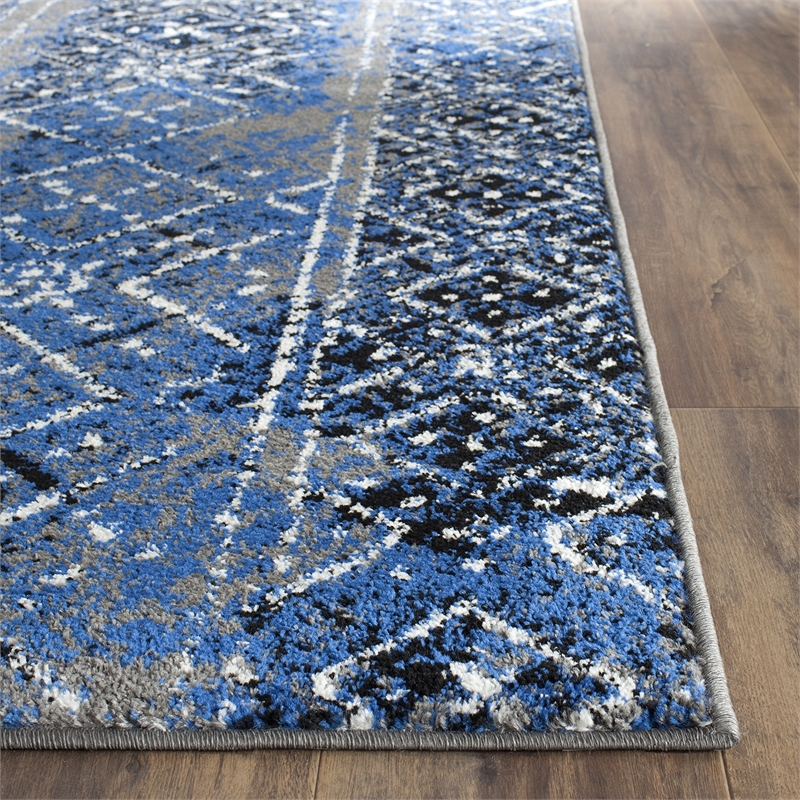 Safavieh Adirondack 9' X 12' Power Loomed Polypropylene Rug in Silver