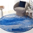 Safavieh Adirondack 4' Round Power Loomed Rug in Silver and Blue