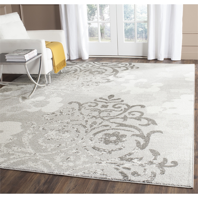 Safavieh Adirondack 11' X 15' Power Loomed Rug in Silver and Ivory