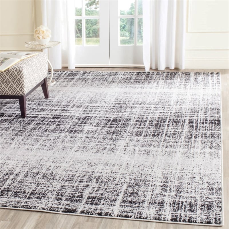 Safavieh Adirondack 4' X 6' Power Loomed Rug in Ivory and Silver