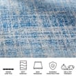 Safavieh Adirondack 3' X 5' Power Loomed Rug in Blue and Silver