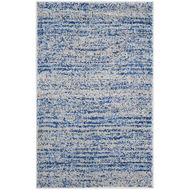 Safavieh Adirondack 4' X 6' Power Loomed Rug in Blue and Silver