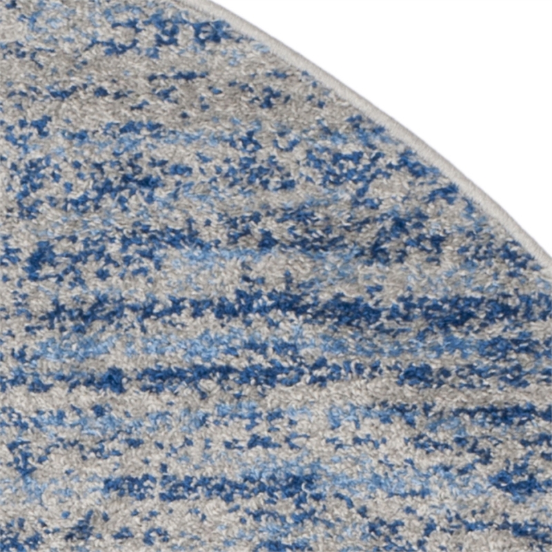 Safavieh Adirondack 6' Round Power Loomed Rug in Blue and Silver