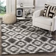 Safavieh Adirondack 4' X 6' Power Loomed Rug in Charcoal and Ivory
