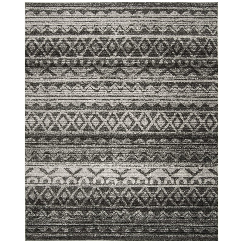 Safavieh Adirondack 8' X 10' Power Loomed Rug in Ivory and Charcoal