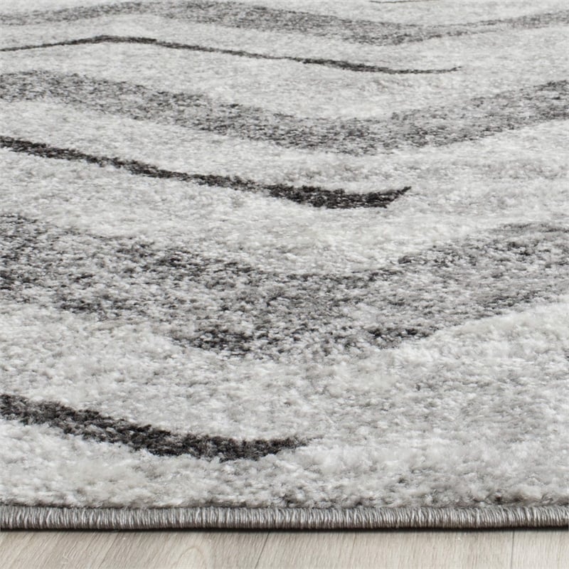 Safavieh Adirondack 9' X 12' Power Loomed Rug in Silver and Charcoal