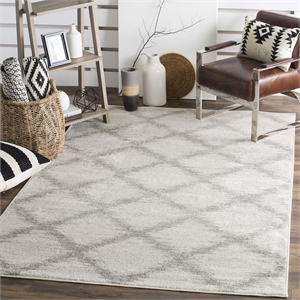 Safavieh Adirondack 6' X 9' Power Loomed Rug in Ivory and Silver