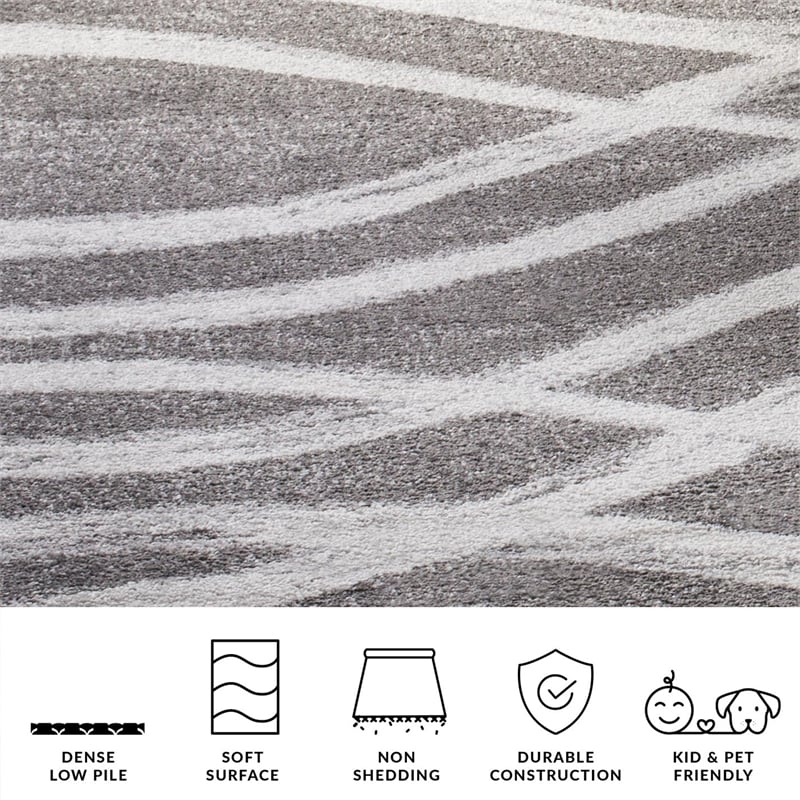 Safavieh Adirondack 8' X 10' Power Loomed Rug in Charcoal and Ivory