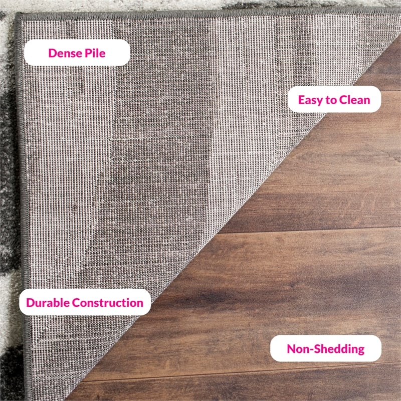 Safavieh Adirondack 8' X 10' Power Loomed Rug in Charcoal and Ivory