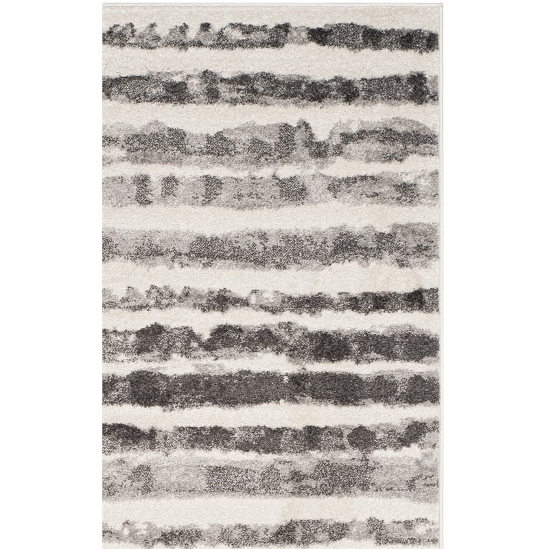 Safavieh Adirondack 8' X 10' Power Loomed Rug in Ivory and Charcoal