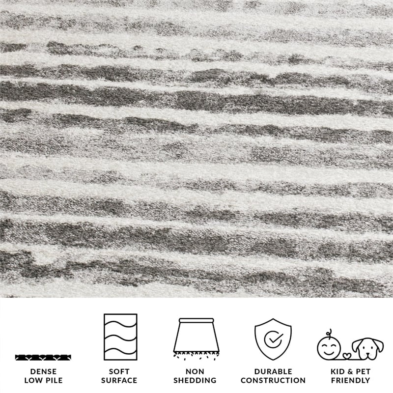 Safavieh Adirondack 8' X 10' Power Loomed Rug in Ivory and Charcoal