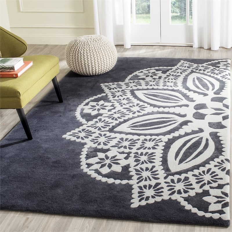 Safavieh Allure 5' X 8' Hand Tufted Wool Rug in Gray and Ivory