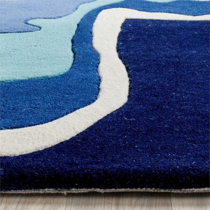 Safavieh Allure 4' X 6' Hand Tufted Wool Rug in Mediterranean and Blue