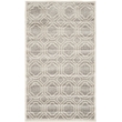 Safavieh Amherst 3' X 5' Power Loomed Rug in Light Gray and Ivory