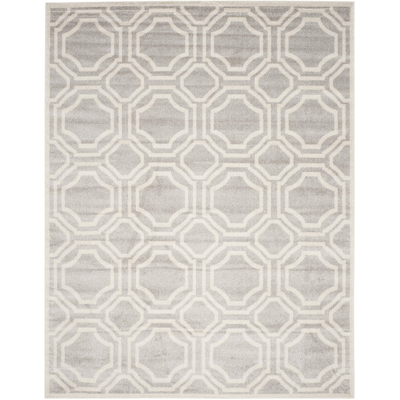 Safavieh Amherst 9' X 12' Power Loomed Rug in Light Gray and Ivory