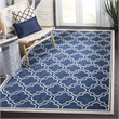 Safavieh Amherst 7' Square Power Loomed Rug in Navy and Ivory