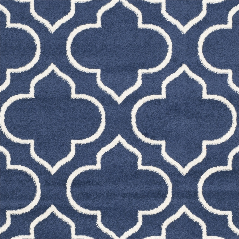 Safavieh Amherst 9' X 12' Power Loomed Rug in Navy and Ivory
