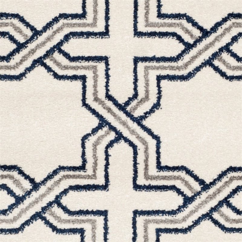 Safavieh Amherst 6' X 9' Power Loomed Rug in Ivory and Navy