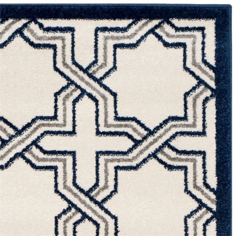 Safavieh Amherst 6' X 9' Power Loomed Rug in Ivory and Navy