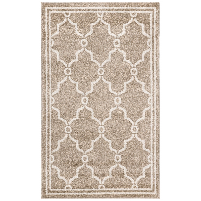 Safavieh Amherst 3' X 5' Power Loomed Rug in Wheat and Beige