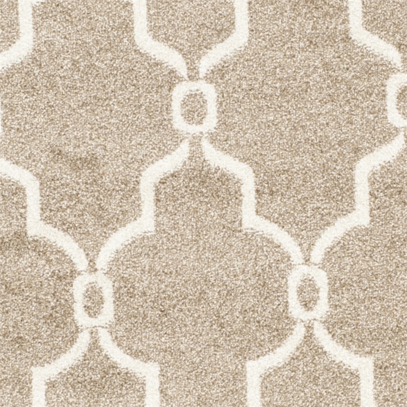 Safavieh Amherst 5' Round Power Loomed Rug in Wheat and Beige